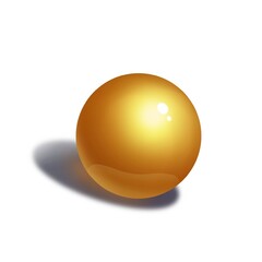 a Gold 3d sphere ball