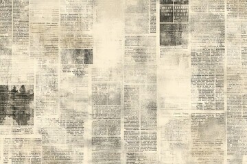 Obraz premium Seamless Pattern with Vintage Newspaper Texture, AI generated illustration
