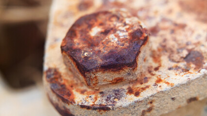 Rust close-up, natural light, old, metal corrosion, destroyed iron, texture, grunge, for...