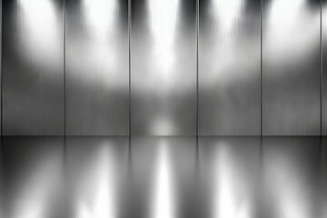 Seamless Grey Aluminum Texture with Light Reflections in High Resolution. AI generated illustration