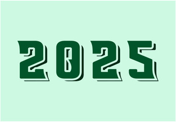 Happy New Year 2024 Design Green Abstract Realistic Decoration Vector Illustration