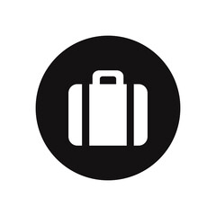 a black and white icon of a suitcase