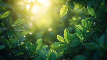 Light green in the garden background, subtle and minimalist, ample space for text.