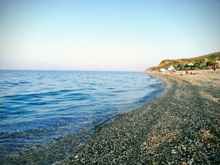 Mourteri beach and sea at noon