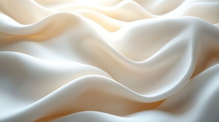 Obraz premium The image is a close up of a white fabric with a wave pattern