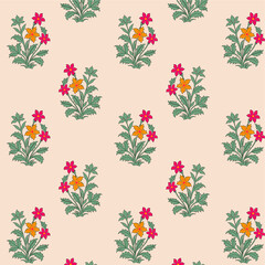 Indian boti pattern digital print design.