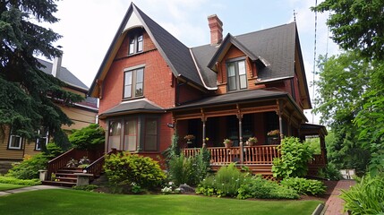 Naklejka premium Real estate investment opportunity in a beautifully restored classic home
