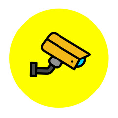 CCTV security camera icon vector illustration