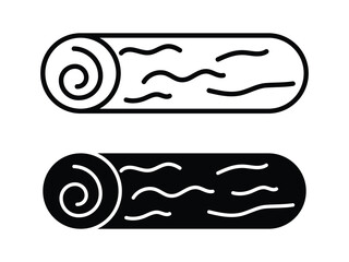 Fire Wood Outline and flat Icon Vector Illustration, summer camp theme pack design, Autumn Season Icon Vector illustration.