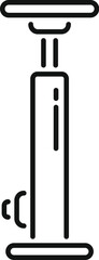 Simple outline bicycle pump icon, perfect for cycling or bike repair visuals