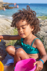 Enfant fille plage