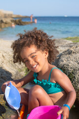 Enfant fille plage