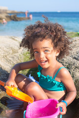 Enfant fille plage