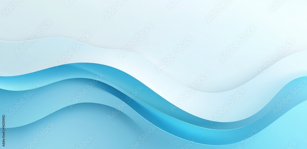 Wall mural abstract blue background with white space for text generative ai