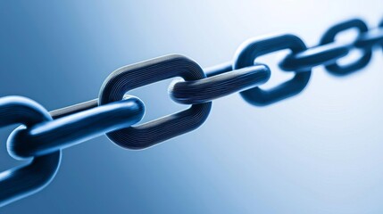 Obraz premium Abstract representation of blockchain data flowing through an infinity loop, blockchain, infinity concept, deep blues and neon highlights