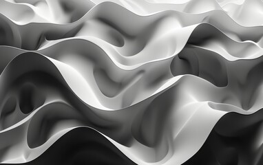 Fototapeta premium Abstract White 3D Waves