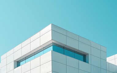 Obraz premium Modern Architecture with a Blue Sky
