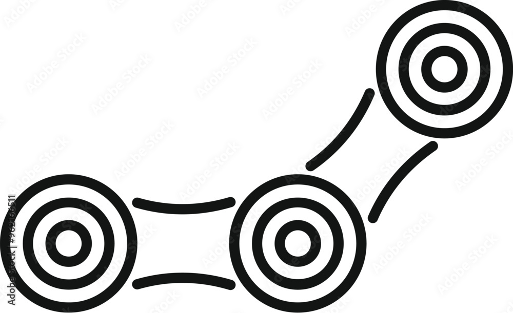 Poster series of circles connected by lines representing a blockchain network transferring data or cryptocu