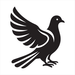 A Pigeon Vector art illustration