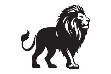 Powerful Lion Silhouette Icon Courage and Strength