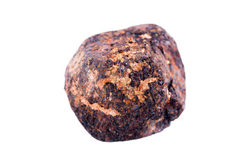 Garnet mineral stone on a white background close up