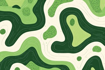 Serene green abstract nature-inspired pattern