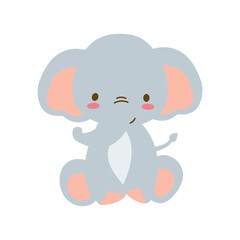  cute elephant isolated vector illustrations