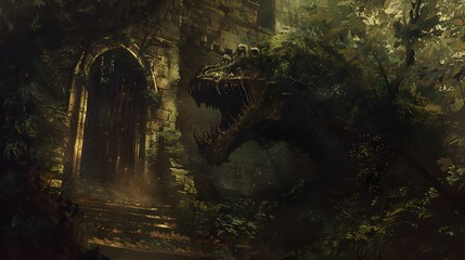 Monster Lurking in the Ruins