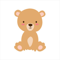 cute bear isolated vector illustrations