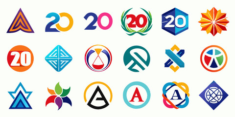 Fototapeta premium vector illustration of a set of abstract symbols