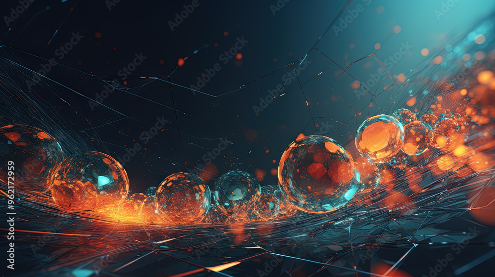 Poster A colorful explosion of paint with a pastel color palette. Dynamic and energetic abstract background