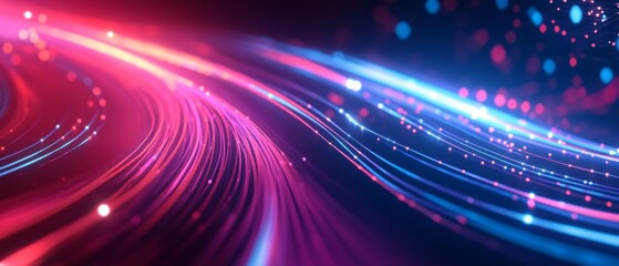 A colorful, abstract image with a purple