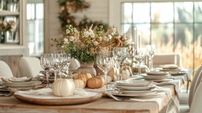 cozy thanksgiving table decor featuring rustic elements and autumnal vibes perfect for a warm and inviting harvest celebration