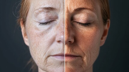 The woman on the left has a pale complexion