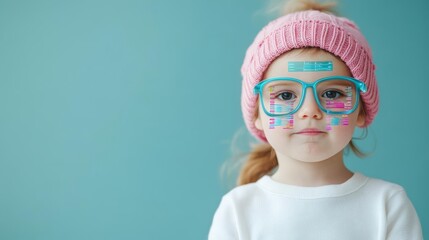 Portrait of a child with DNA overlay, personalized genomics, future of genetics