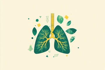 Minimal Design of Green Lungs with Simple Outline and Geometric Shapes