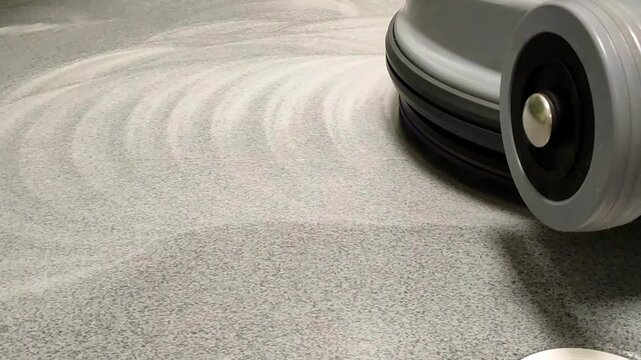 Floor care machine, cleaning of floor covering.