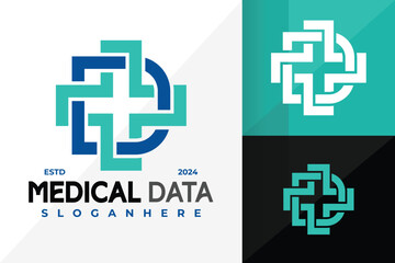 Obraz premium Letter D Medical Cross Logo Icon Vector Design. Creative simple logos designs illustration