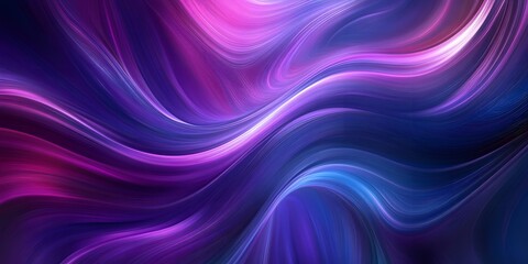 Fototapeta premium Purple, pink neon waves on a dark background