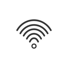 Black and White Wi Fi Signal Icon