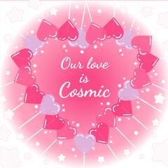 Heart candy pop, pink shapes, sweet love, card love, romance, boyfriend, girlfriend, romantic, y2k