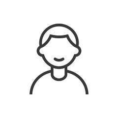 Obraz premium Line Art Illustration of a Smiling Person