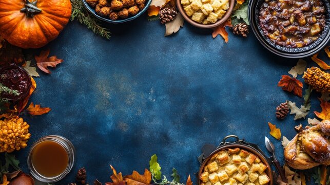 A beautifully arranged Thanksgiving appetizer platter with seasonal decor and autumnal colors for a festive holiday gathering