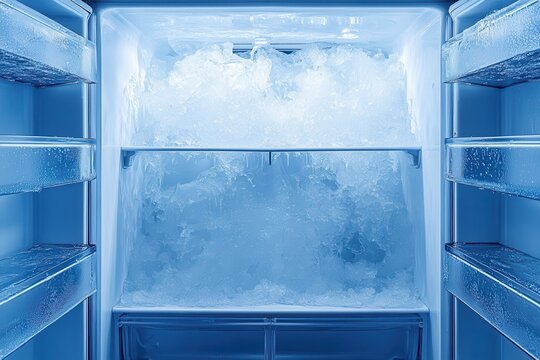 Defrost freezer to remove ice buildup