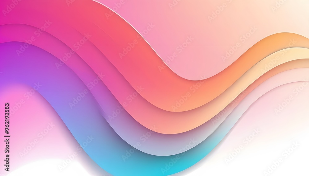 Fototapete Curve Line Layer Background. For Template Cell Phone Backgrounds. Vector Illustration with Color Gradient background