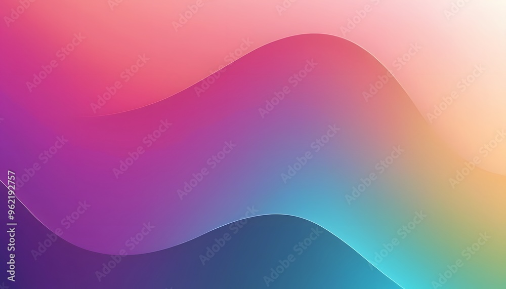 Fototapete Curve Line Layer Background. For Template Cell Phone Backgrounds. Vector Illustration with Color Gradient background