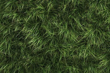 Top View of Green Grass Texture, Seamless Pattern. AI generated illustration