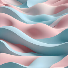 Obraz premium Abstract landscape with soft, flowing waves of pastel colors like light blues and pinks
