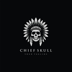 Native American indian skull face