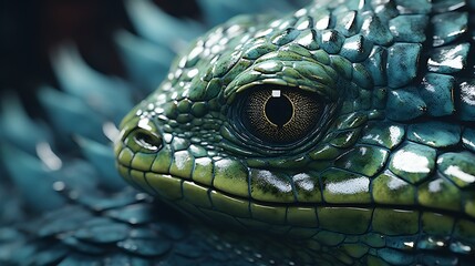 A breathtaking image capturing the unique features and textures of a reptile's skin, presented in remarkable